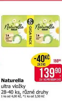Teta Naturella Camomile Ultra normal hygienické vložky s jemnou vůní 40 ks nabídka
