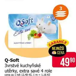Teta Q-Soft 3vrstvé kuchyňské utěrky, extra savé 4 role nabídka
