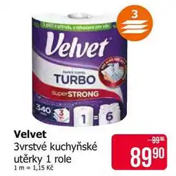 Teta Velvet 3vrstvé kuchyňské utěrky 1 role nabídka