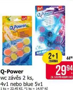 Teta Q-Power wc závěs 2 ks, 4v1 nebo blue 5v1 nabídka