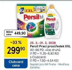 Tesco Persil Prací prostředek XXL, 40-66 PD, více druhů nabídka