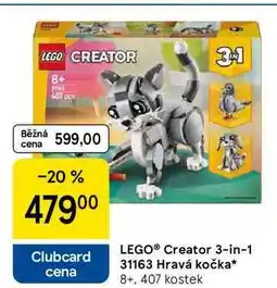 Tesco LEGO Creator 3-in-1 31163 Hravá kočka 8+, 407 kostek nabídka