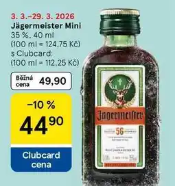 Tesco Jägermeister Mini 35 % nabídka