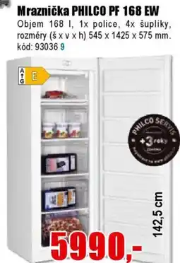 EVA Mraznička PHILCO PF 168 EW nabídka