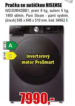 EVA Pračka se sušičkou HISENSE nabídka