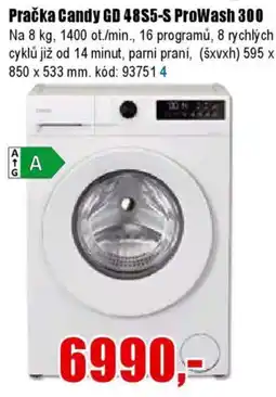 EVA Pračka Candy GD 48S5-S ProWash 300 nabídka