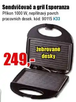 EVA Sendvičovač a gril Esperanza nabídka