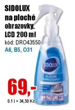 EVA SIDOLUX na ploché obrazovky, LCD nabídka