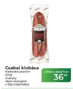 Tamda Foods Csabai klobása Madarská pikantni nabídka