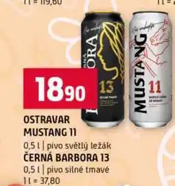 Terno OSTRAVAR, MUSTANG 11, ČERNÁ BARBORA 13 nabídka