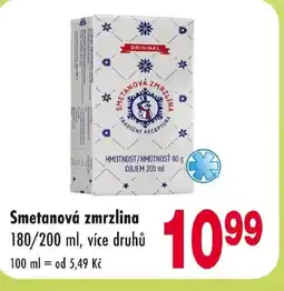 Qanto Smetanová zmrzlina nabídka