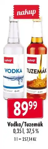 Qanto Vodka/Tuzemák, 37,5% nabídka