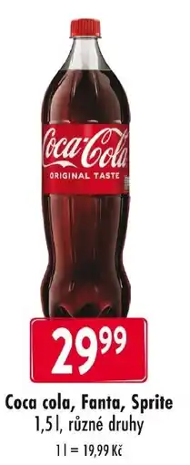 Qanto Coca cola, Fanta, Sprite nabídka