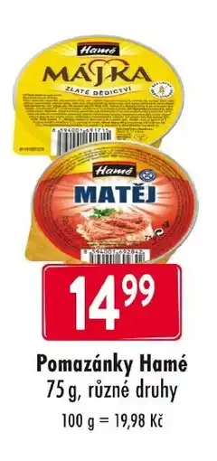 Qanto Pomazánky Hamé nabídka