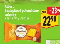 Albert Bezlepkové polomáčené sušenky nabídka