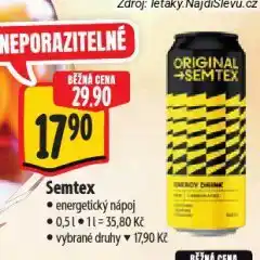 Albert Semtex energy drink nabídka