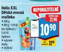 Albert Hello dětská ovocná svačinka nabídka