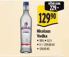 Albert Nicolaus vodka nabídka