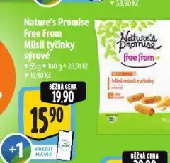 Albert Free from müsli tyčinky sýrové nabídka