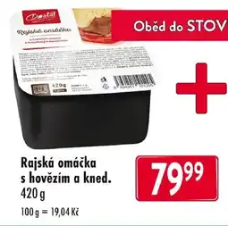 Qanto Rajská omáčka s hovězím a kned. nabídka