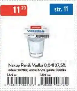 Qanto Nakup Panák Vodka 37,5% nabídka