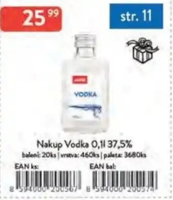 Qanto Nakup Vodka 37,5% nabídka