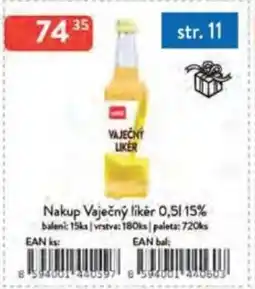 Qanto Nakup Vaječný likér 15% nabídka