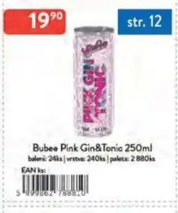 Qanto Bubee Pink Gin&Tonic nabídka