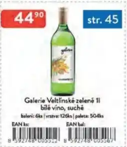 Qanto Galerie Veltlínské zelené bílé víno, suché nabídka