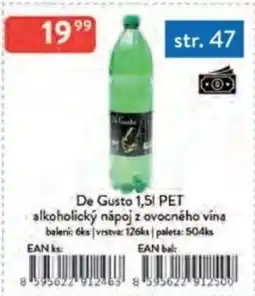 Qanto De Gusto PET alkoholický nápoj z ovocného vína nabídka
