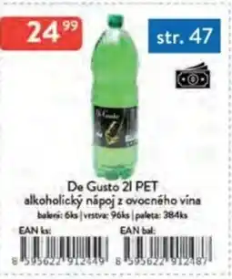 Qanto De Gusto PET alkoholický nápoj z ovocného vína nabídka
