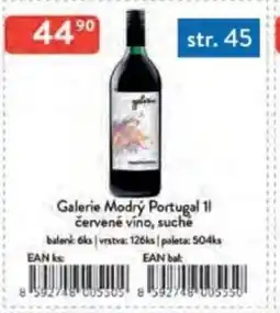 Qanto Galerie Modrý Portugal červené víno, suché nabídka