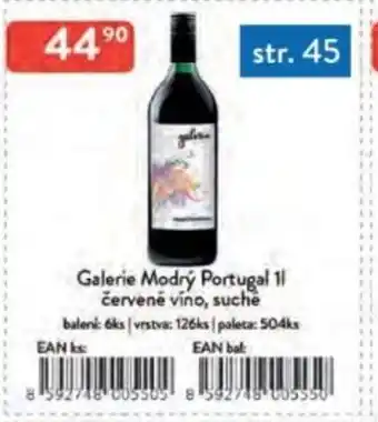 Qanto Galerie Modrý Portugal červené víno, suché nabídka