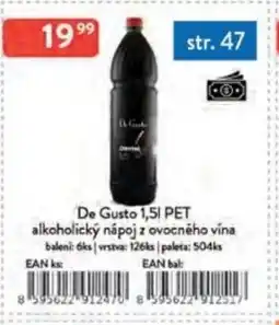 Qanto De Gusto PET alkoholický nápoj z ovocného vína nabídka