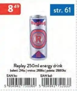 Qanto Replay energy drink nabídka