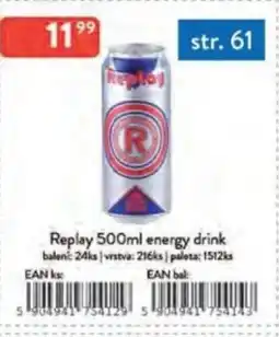 Qanto Replay energy drink nabídka