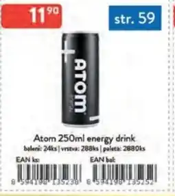 Qanto Atom energy drink nabídka