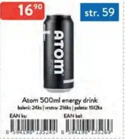 Qanto Atom energy drink nabídka