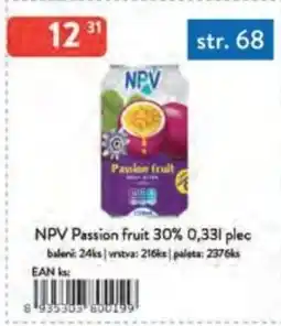 Qanto NPV Passion fruit 30% plec nabídka