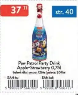 Qanto Paw Patrol Party Drink Apple+Strawberry nabídka