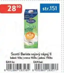 Qanto Scotti Barista sojový nápoj nabídka