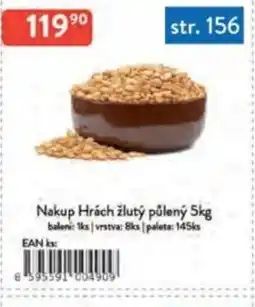 Qanto Nakup Hrách žlutý půlený nabídka