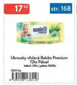 Qanto Ubrousky vlhčené Bebiko Premium 72ks Paksel nabídka