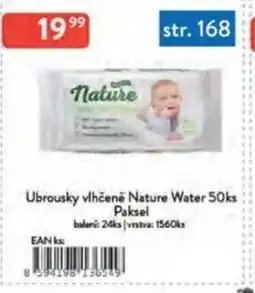 Qanto Ubrousky vlhčené Nature Water 50ks Paksel nabídka