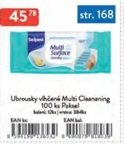 Qanto Ubrousky vlhčené Multi Cleananing 100 ks Paksel nabídka