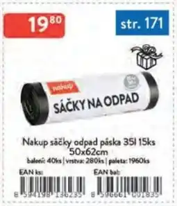 Qanto Nakup sáčky odpad páska 35 l 15ks nabídka