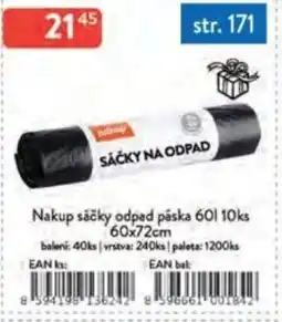 Qanto Nakup sáčky odpad páska 60 l 10ks nabídka