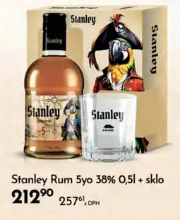 Qanto Stanley Rum 5yo 38% + sklo nabídka