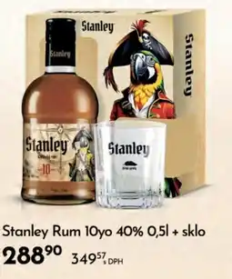 Qanto Stanley Rum 10yo 40% + sklo nabídka