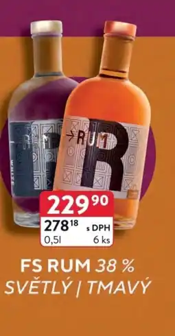Qanto FS rum 38% světlý | tmavý nabídka